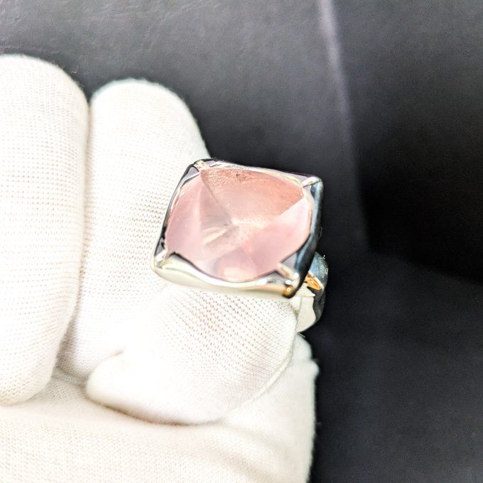 Argent sterling et quartz rose