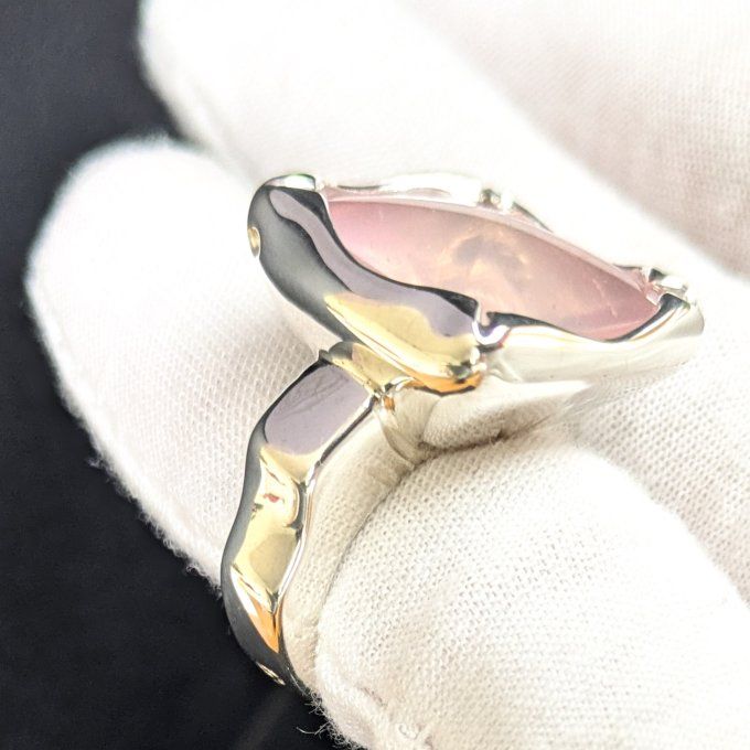 Argent sterling et quartz rose