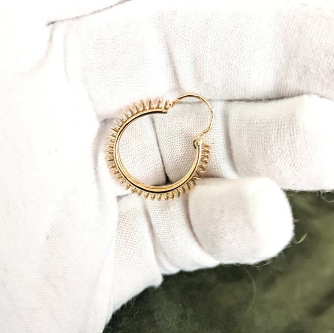 paire de créoles en or 18K