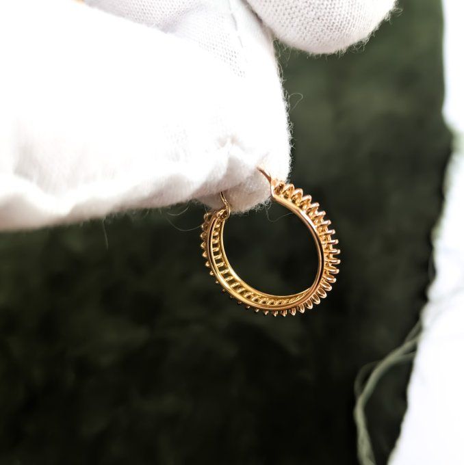 paire de créoles en or 18K