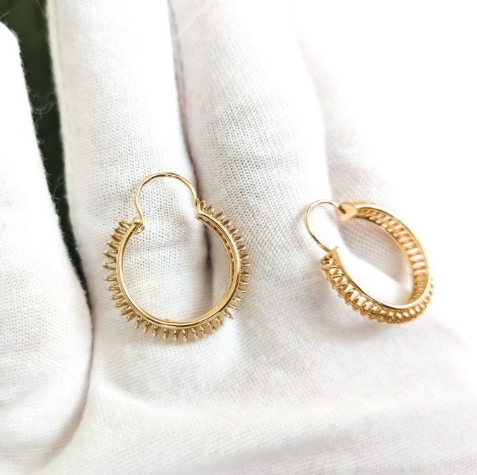 paire de créoles en or 18K