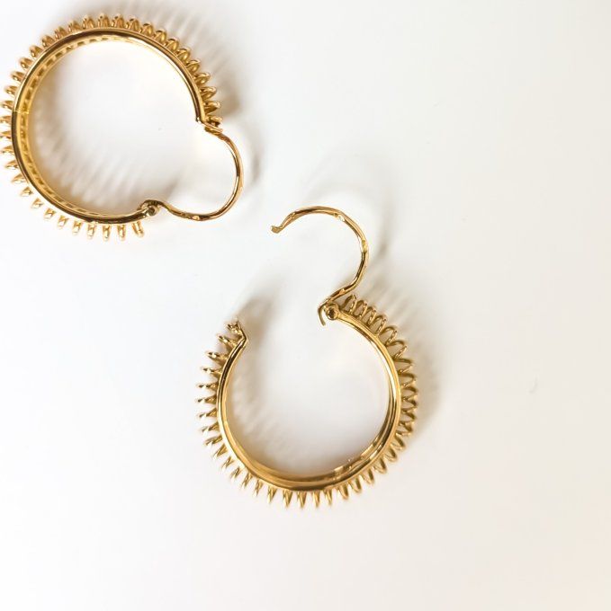 paire de créoles en or 18K