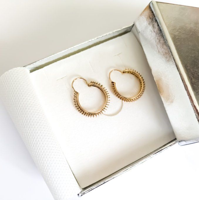 paire de créoles en or 18K