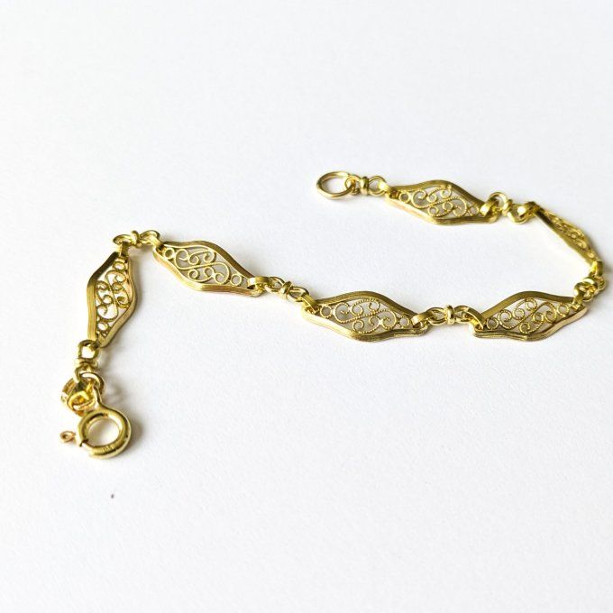 Bracelet filigrané en or 18K