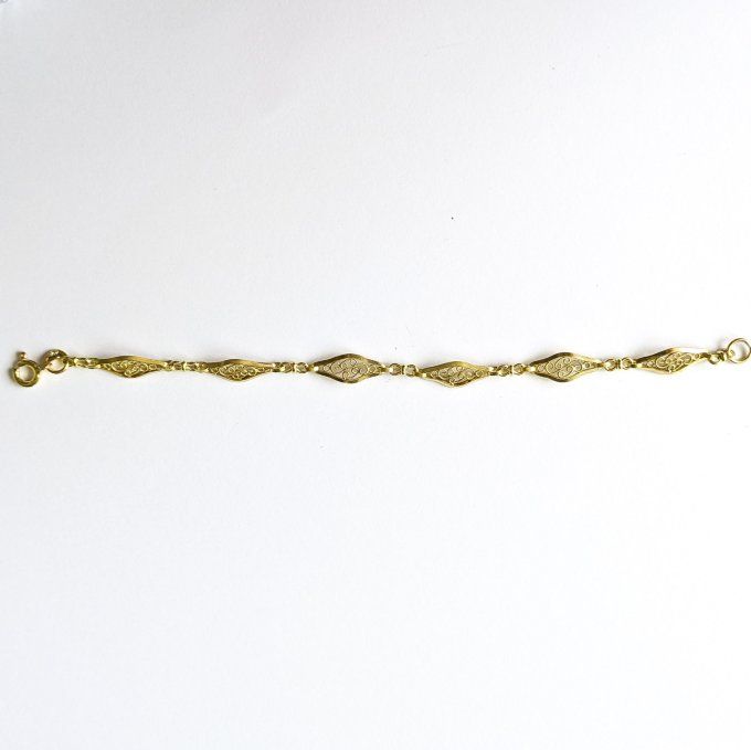 Bracelet filigrané en or 18K