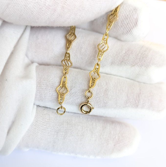 bracelet vintage en or 18K