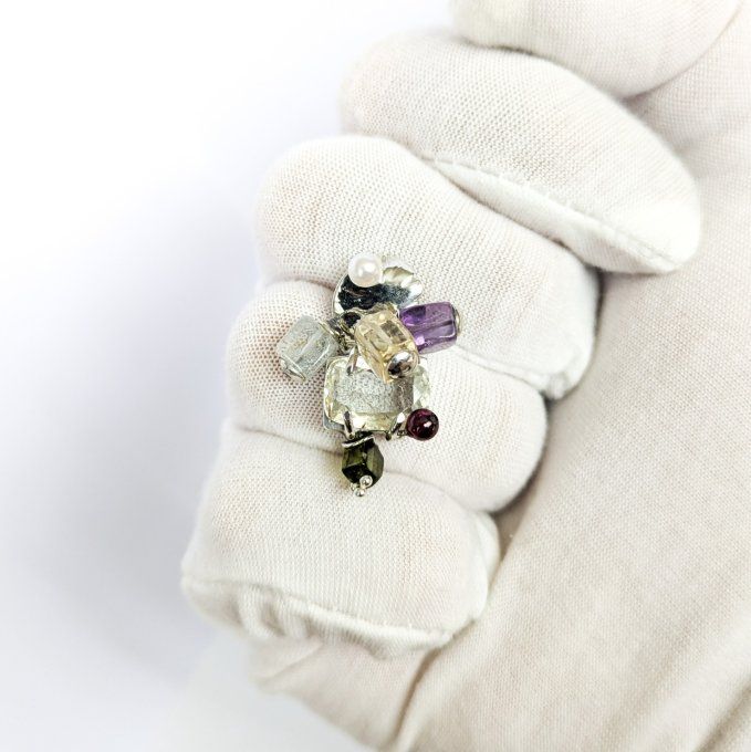 bague multi-pierre